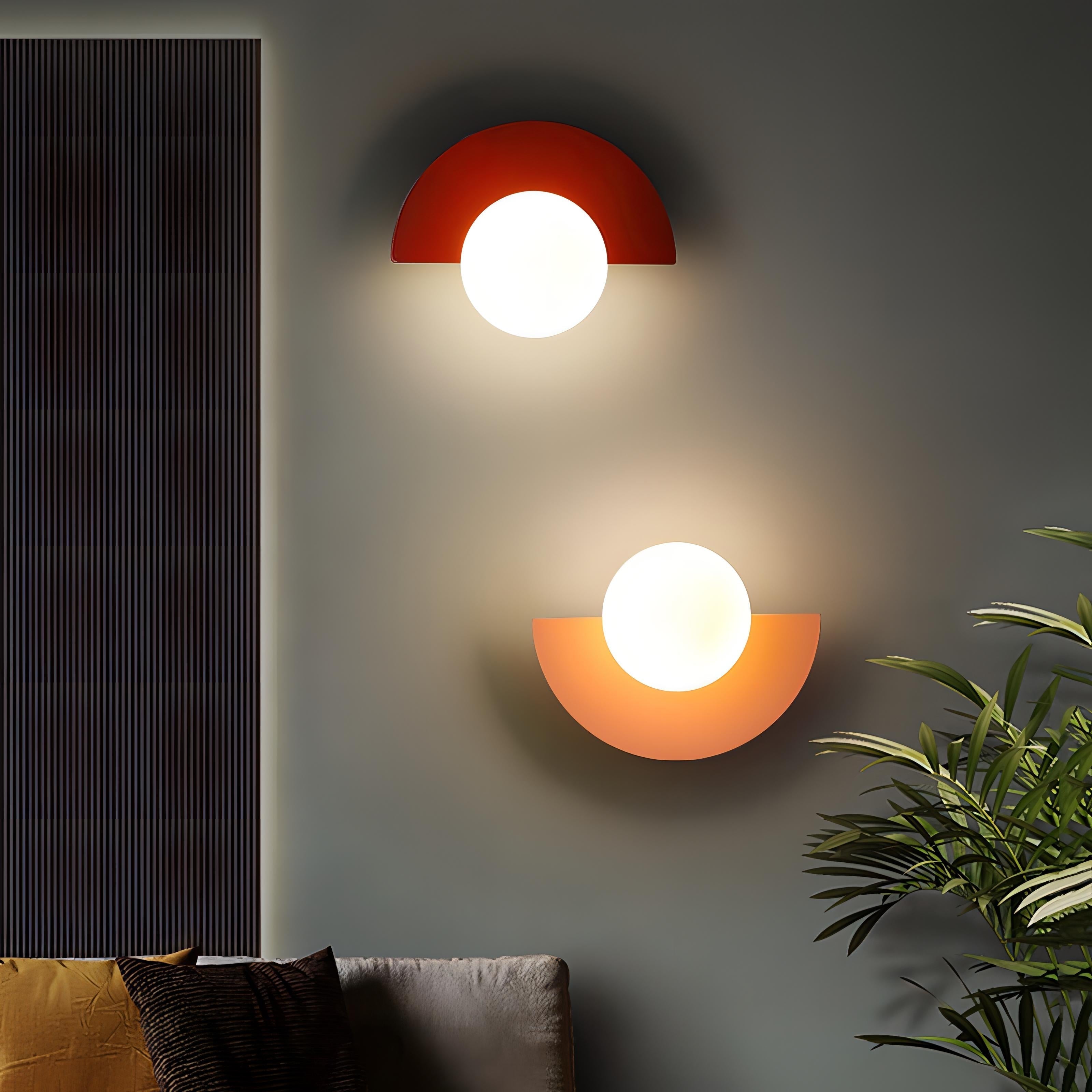 Przytulia Dom | Skandynawska Lampa Ścienna Półokrągła LED G9 – Nowoczesna Lampa Wewnętrzna