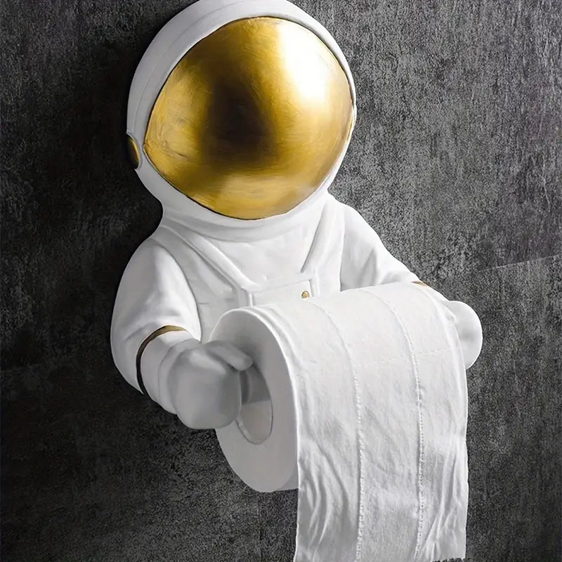 Przytulia Dom | Uchwyt na Papier Toaletowy Astronauta – Dekoracyjny Wieszak Łazienkowy