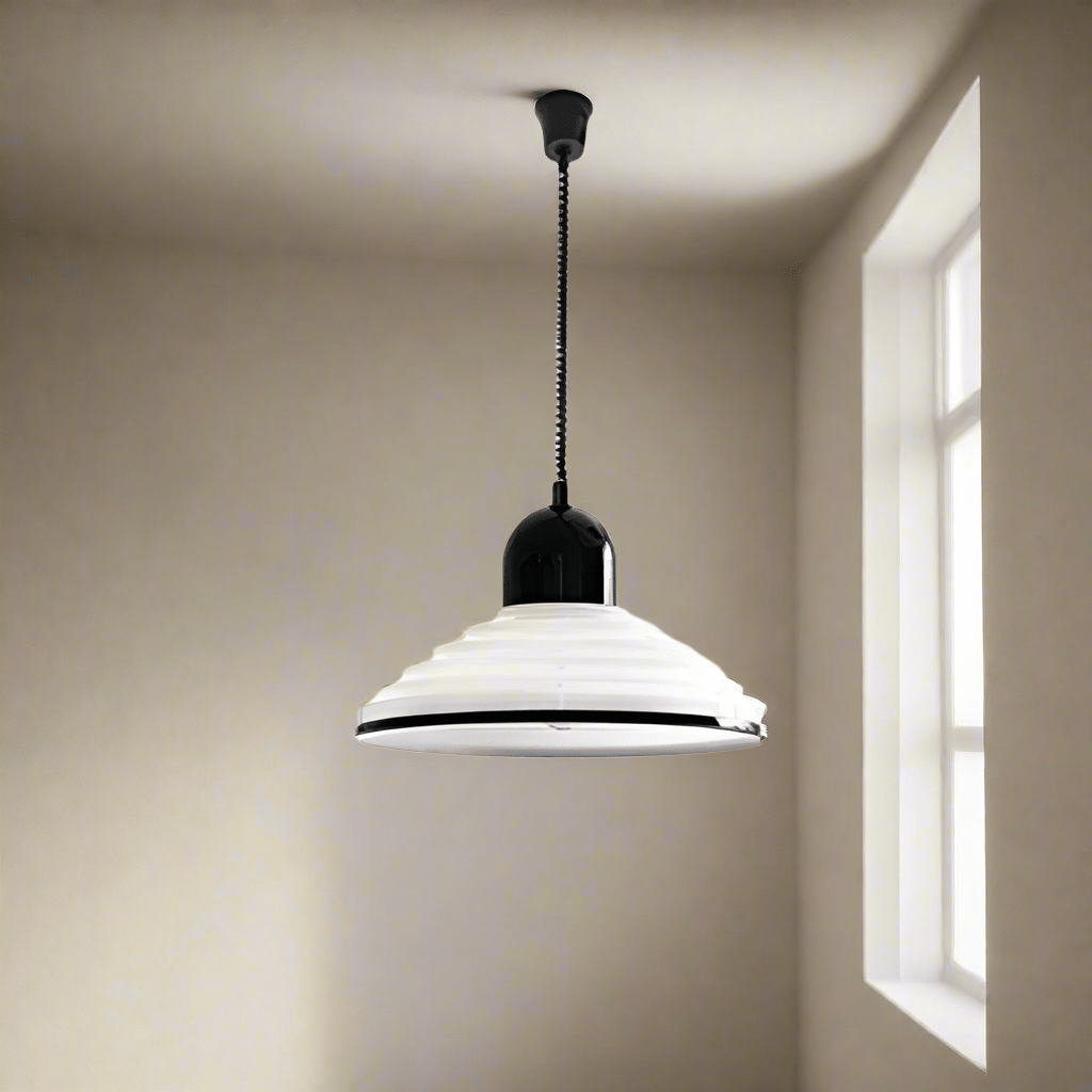 Przytulia Dom | Francuska Lampa Wisząca Szklana E27 – Kremowy Klosz 35 cm Styl Vintage