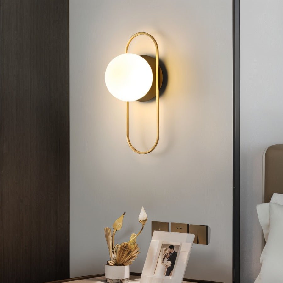 Przytulia Dom | Lampa Ścienna LED G9 – Elegancka Lampa Ścienna Metal i Szkło (Czarna/Złota)