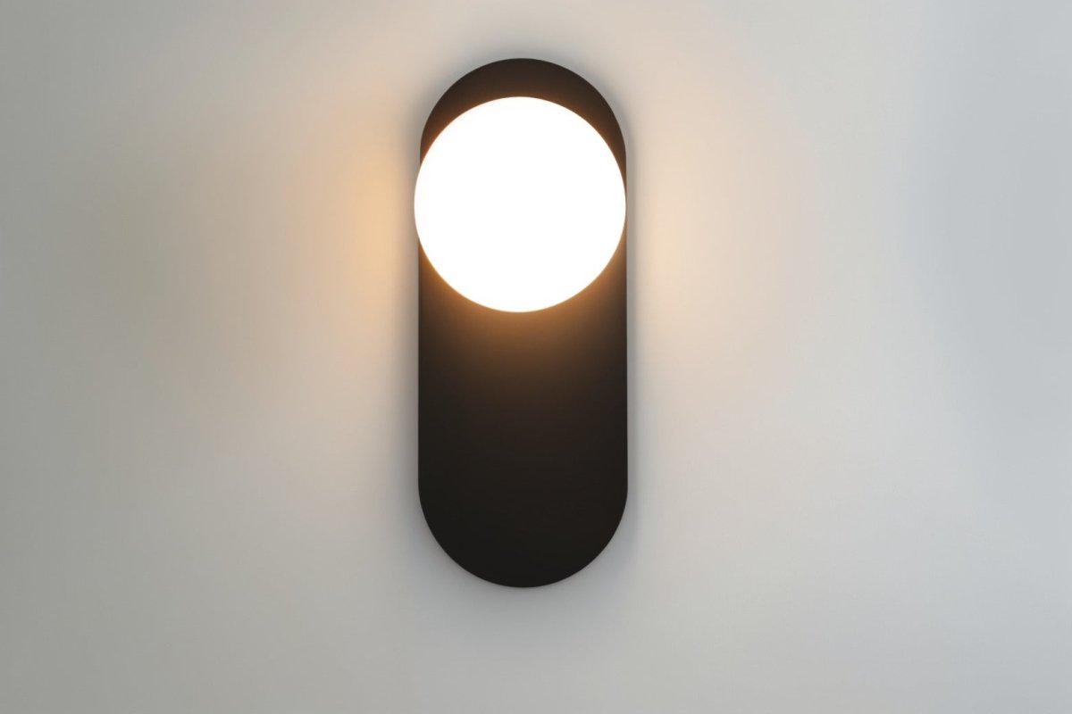 Przytulia Dom | Lampa Ścienna LED G9 – Elegancka Lampa Ścienna Metal i Szkło (Czarna/Złota)