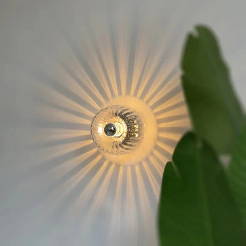 Przytulia Dom | Skandynawska Lampa Ścienna Bauhaus E14 – Szklana Lampa Wewnętrzna Metal + Szkło