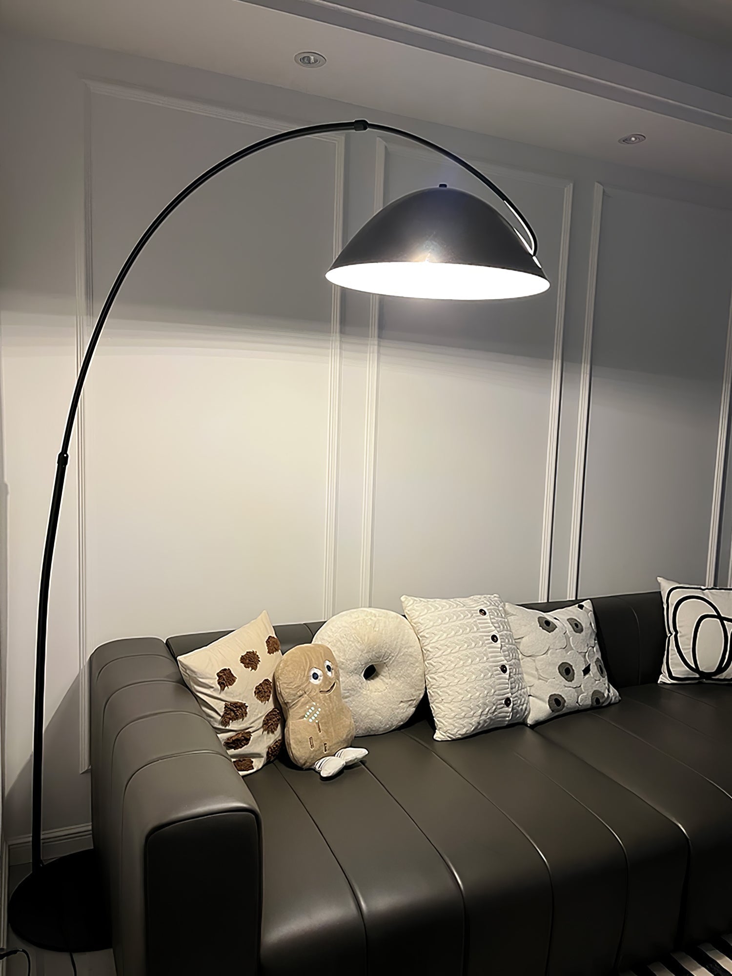 Przytulia Dom | Lampa Podłogowa Łukowa LED E27 – Skandynawska Regulowana Lampa Stojąca