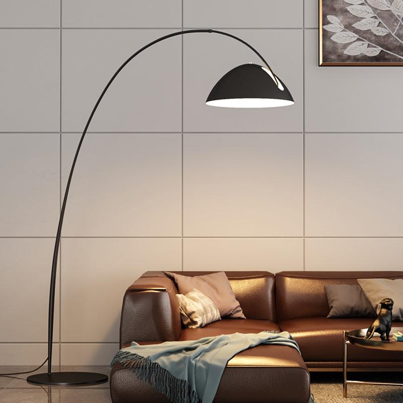 Przytulia Dom | Lampa Podłogowa Łukowa LED E27 – Skandynawska Regulowana Lampa Stojąca