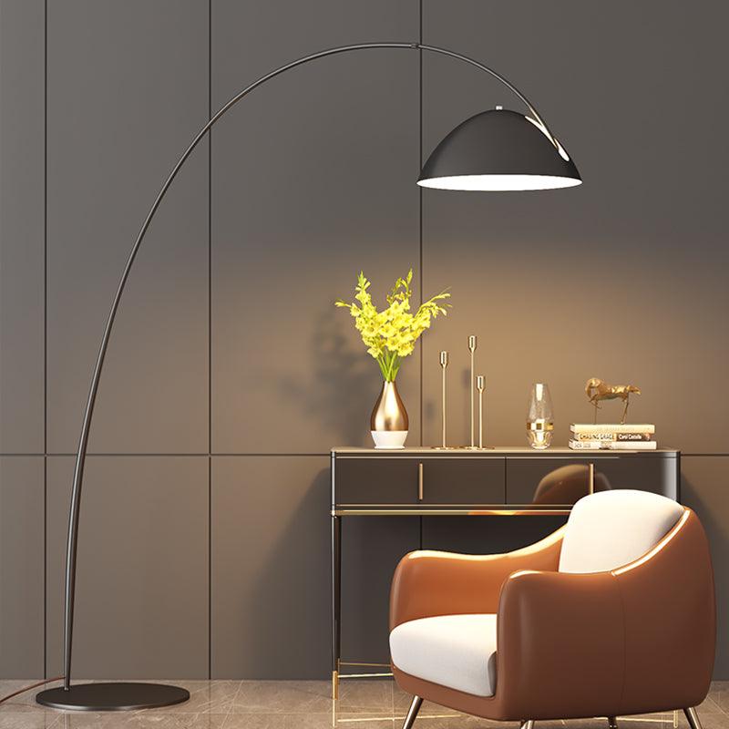 Przytulia Dom | Lampa Podłogowa Łukowa LED E27 – Skandynawska Regulowana Lampa Stojąca