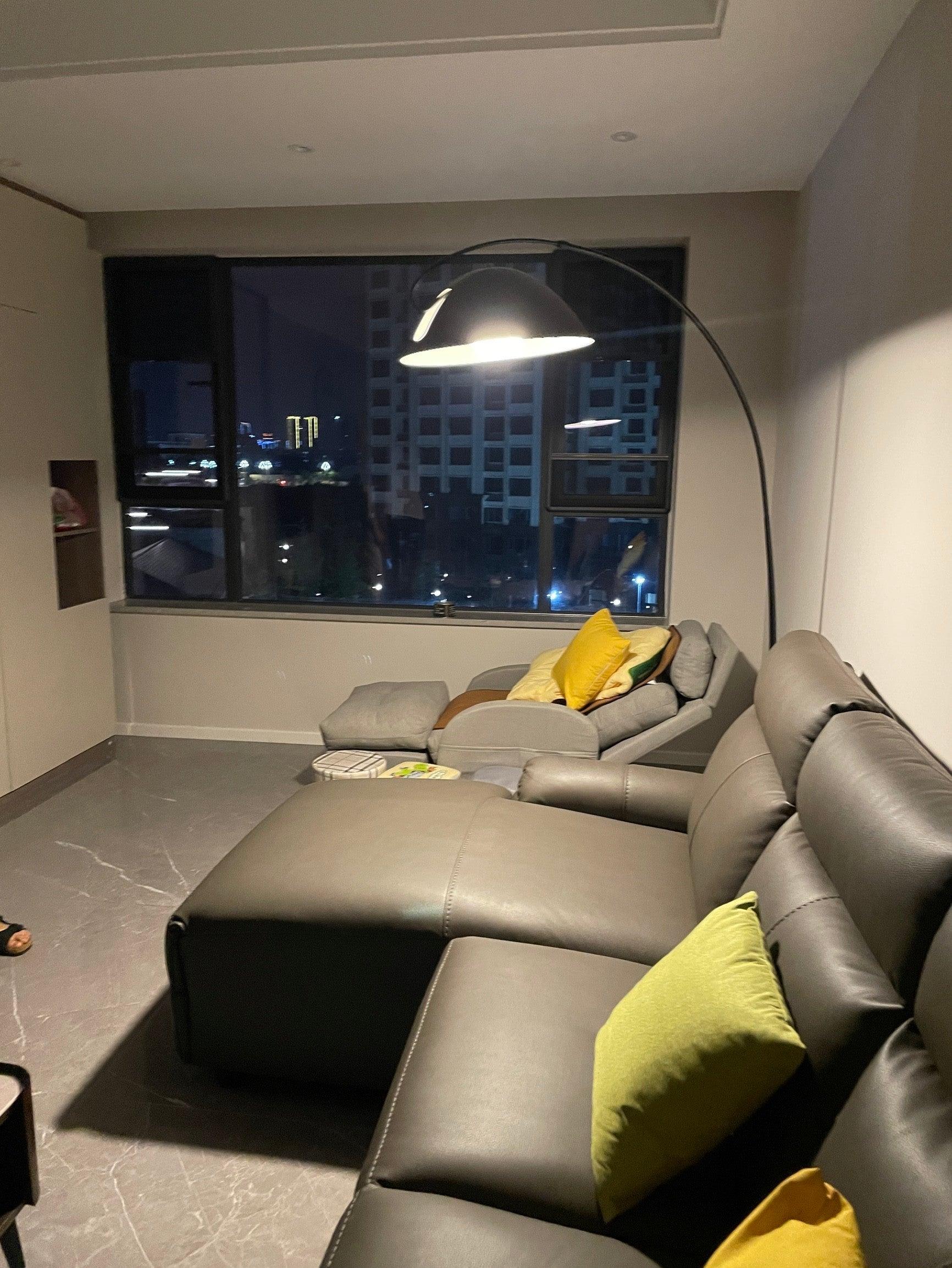 Przytulia Dom | Lampa Podłogowa Łukowa LED E27 – Skandynawska Regulowana Lampa Stojąca