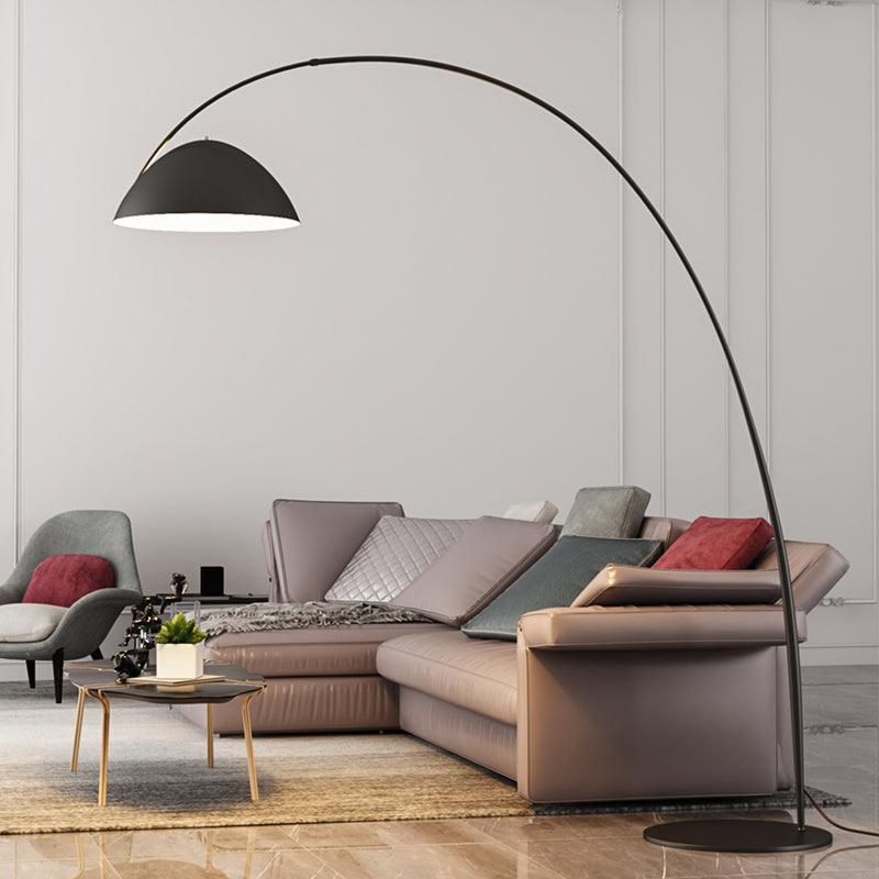 Przytulia Dom | Lampa Podłogowa Łukowa LED E27 – Skandynawska Regulowana Lampa Stojąca