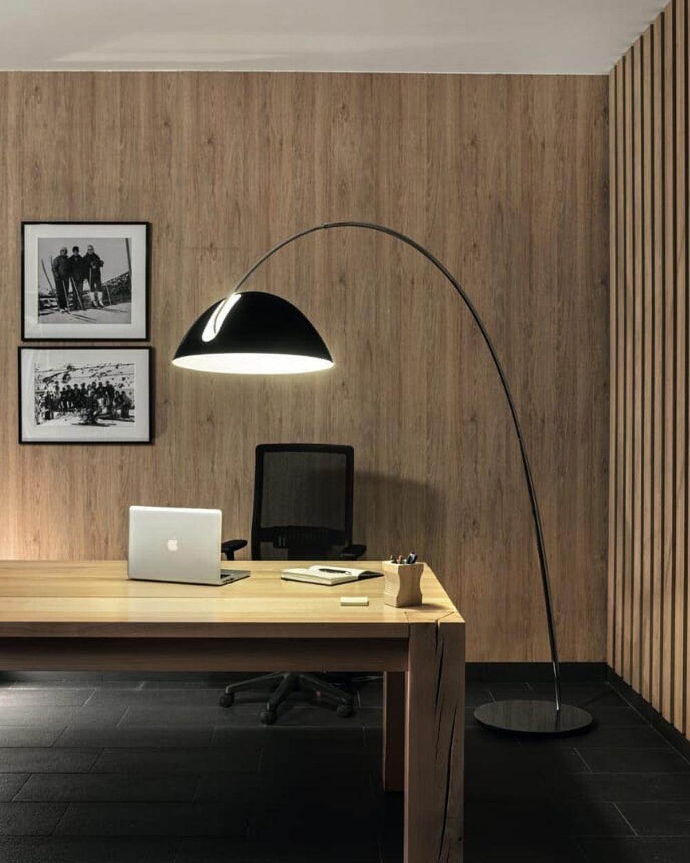 Przytulia Dom | Lampa Podłogowa Łukowa LED E27 – Skandynawska Regulowana Lampa Stojąca