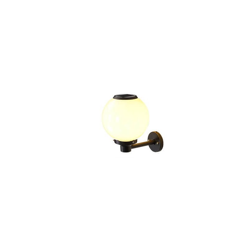 Przytulia Dom | Zewnętrzna Lampa Ścienna Solarna LED Wodoodporna 5–8W – Kula Ogrodowa Aluminium