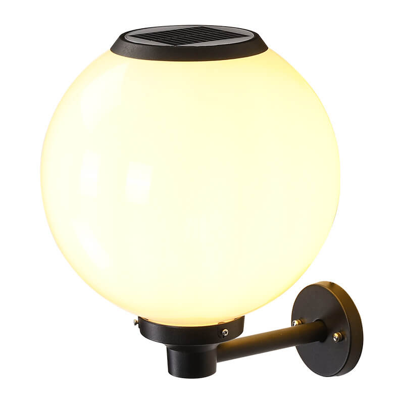 Przytulia Dom | Zewnętrzna Lampa Ścienna Solarna LED Wodoodporna 5–8W – Kula Ogrodowa Aluminium