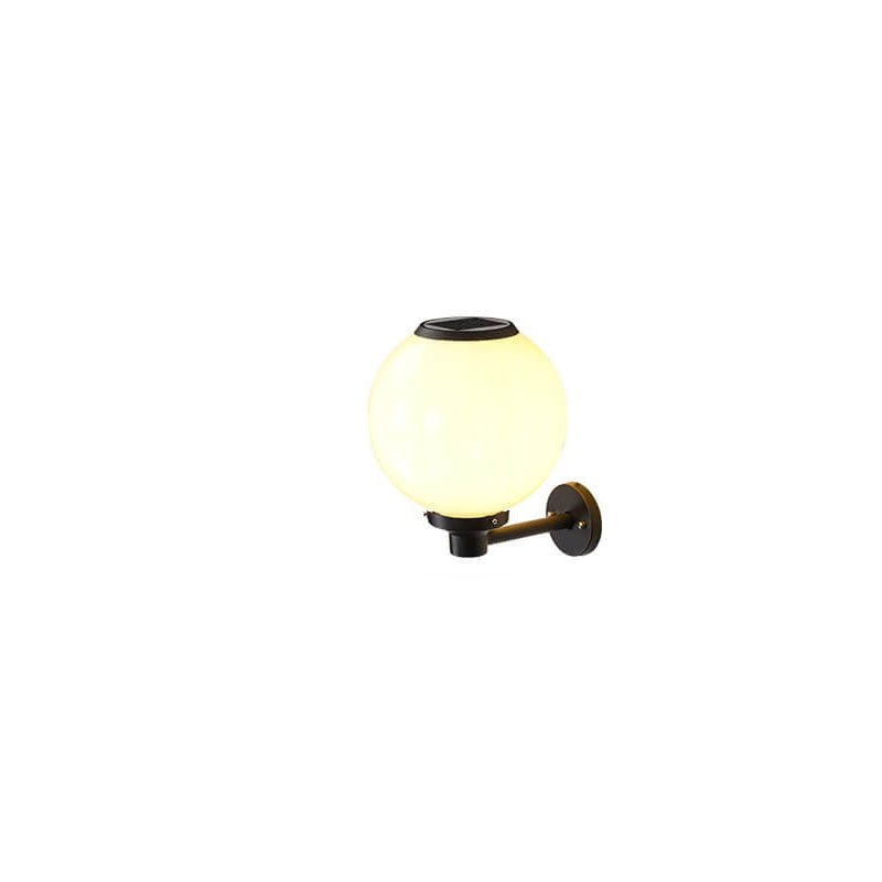 Przytulia Dom | Zewnętrzna Lampa Ścienna Solarna LED Wodoodporna 5–8W – Kula Ogrodowa Aluminium