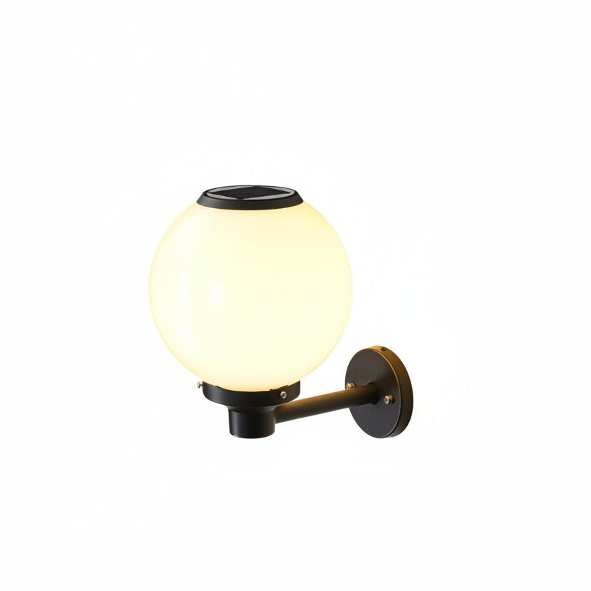 Przytulia Dom | Zewnętrzna Lampa Ścienna Solarna LED Wodoodporna 5–8W – Kula Ogrodowa Aluminium