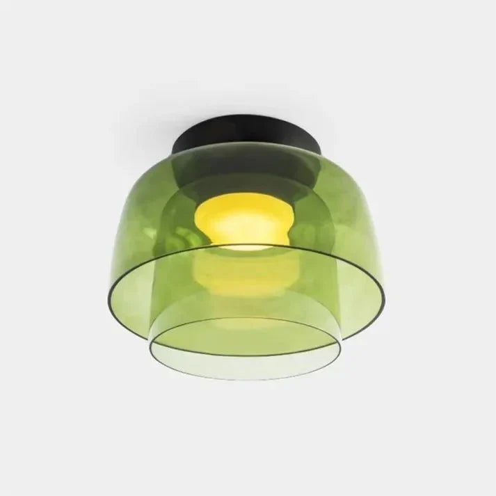 Przytulia Dom | Skandynawska Lampa Sufitowa LED Szklana 18W – Designerski Plafon Vintage 3 Barwy