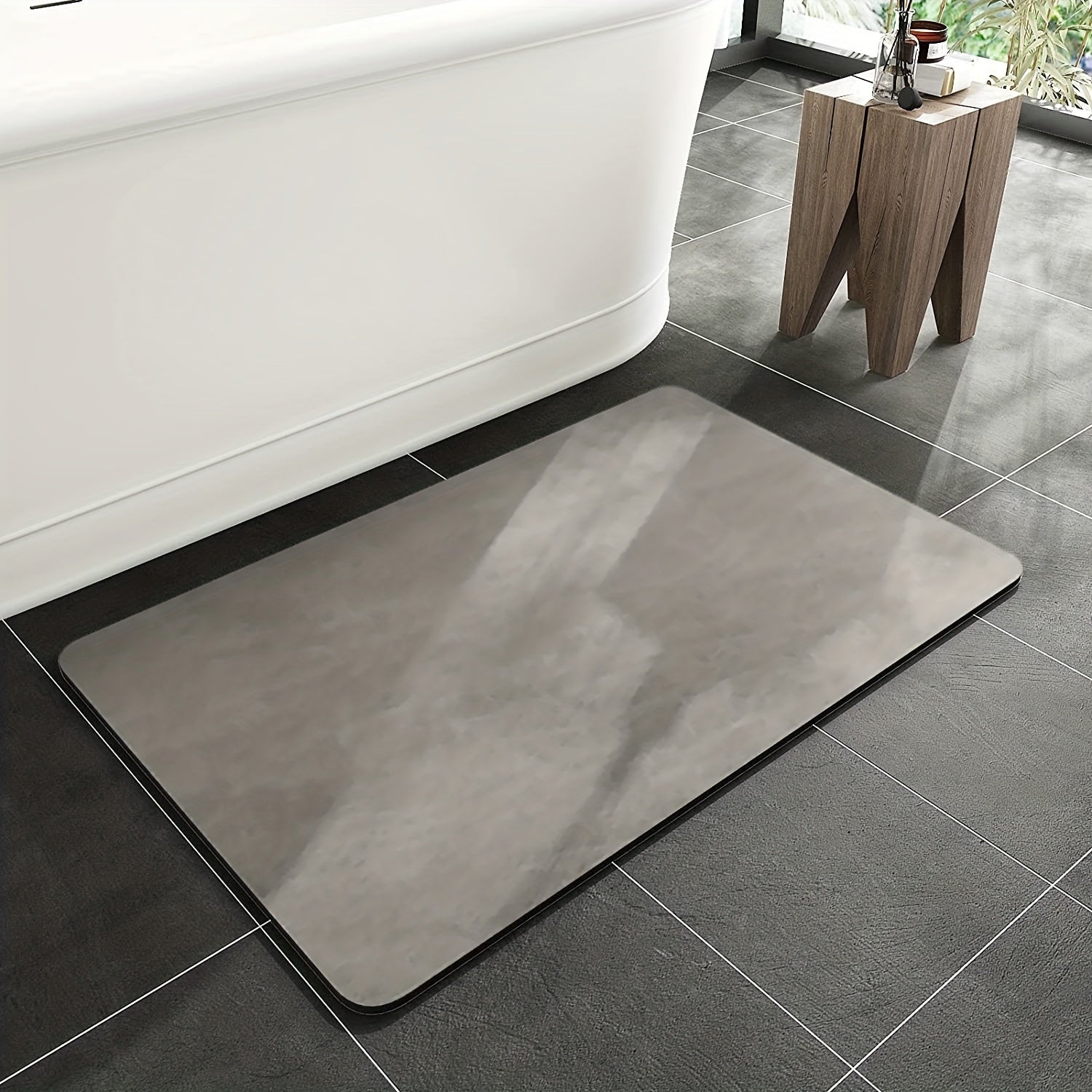 Przytulia Dom | Antypoślizgowa Mata Łazienkowa z Diatomitu – Szybkoschnąca Mata do Łazienki 40 × 60 cm