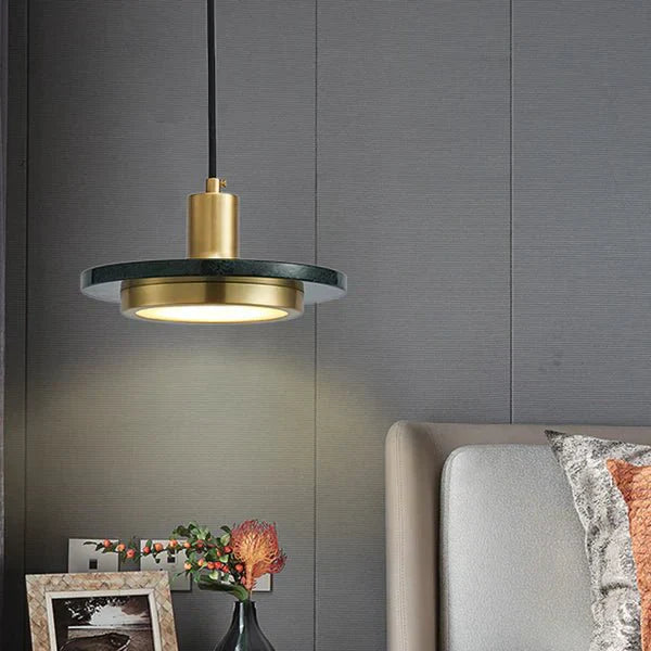Przytulia Dom | Nowoczesna Lampa Wisząca LED Marmur – Designerska Lampa Sufitowa 20 cm