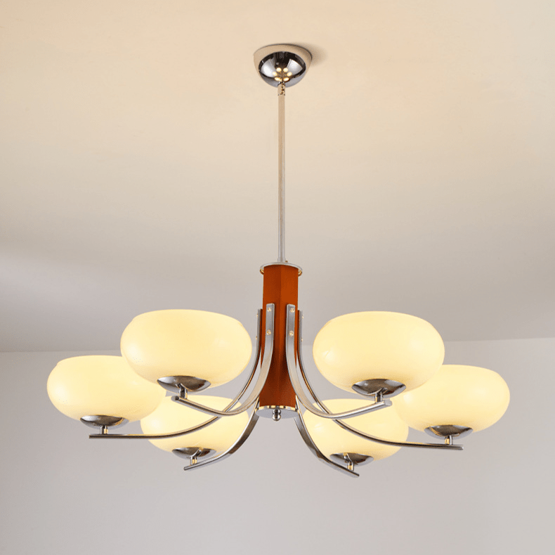 Przytulia Dom | Nowoczesny Żyrandol Sufitowy 3 lub 6 Punktów Światła – Designerska Lampa z Kulami Szklanymi E27