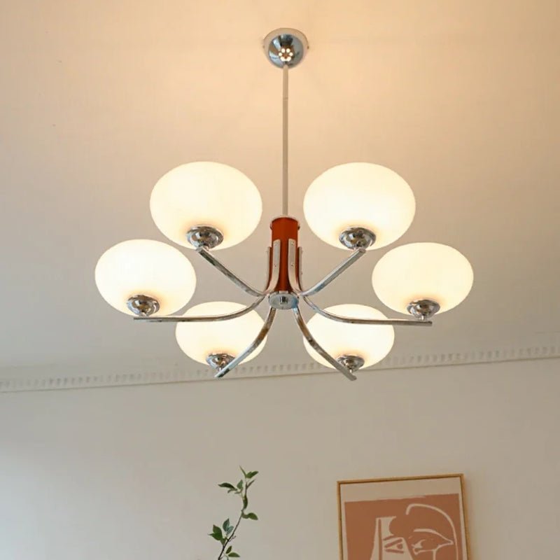 Przytulia Dom | Nowoczesny Żyrandol Sufitowy 3 lub 6 Punktów Światła – Designerska Lampa z Kulami Szklanymi E27
