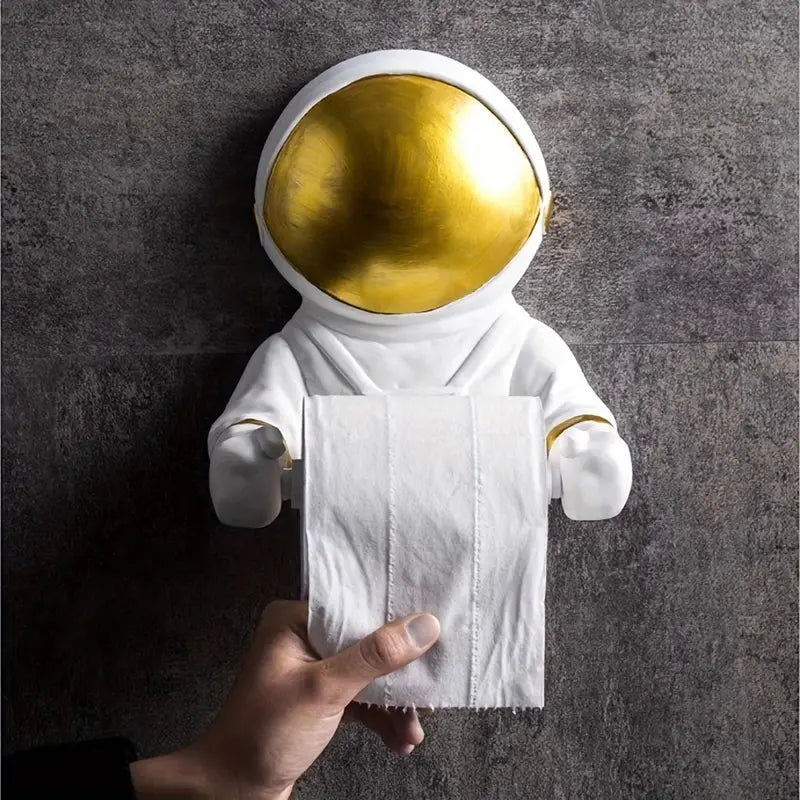 Przytulia Dom | Uchwyt na Papier Toaletowy Astronauta – Dekoracyjny Wieszak Łazienkowy