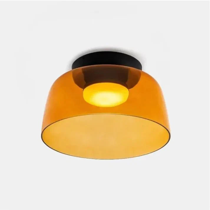 Przytulia Dom | Skandynawska Lampa Sufitowa LED Szklana 18W – Designerski Plafon Vintage 3 Barwy