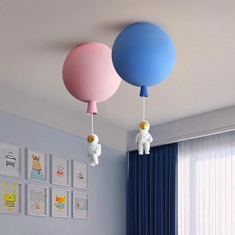 Przytulia Dom | Lampa Sufitowa LED Księżyc i Astronauta – Dekoracyjny Plafon E27