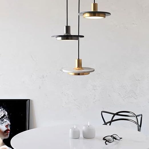 Przytulia Dom | Nowoczesna Lampa Wisząca LED Marmur – Designerska Lampa Sufitowa 20 cm