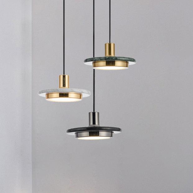 Przytulia Dom | Nowoczesna Lampa Wisząca LED Marmur – Designerska Lampa Sufitowa 20 cm