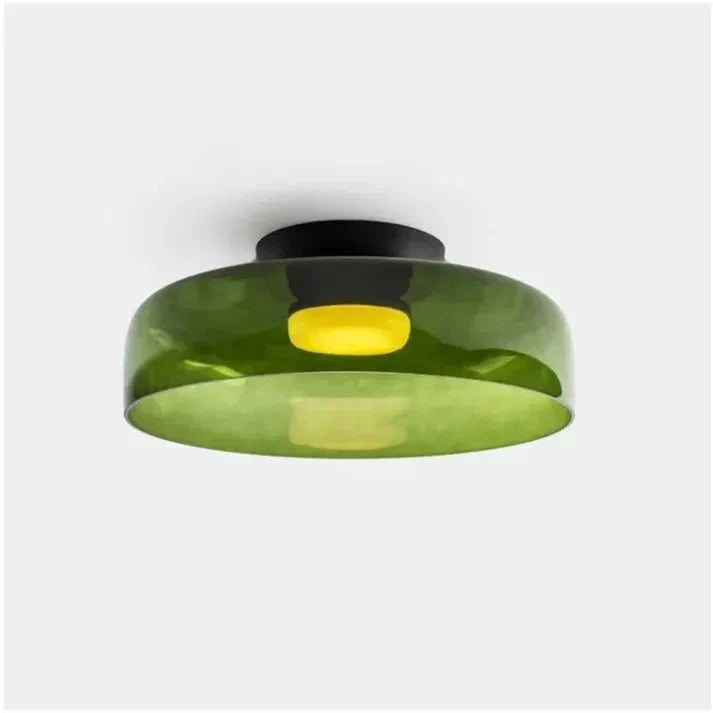 Przytulia Dom | Skandynawska Lampa Sufitowa LED Szklana 18W – Designerski Plafon Vintage 3 Barwy