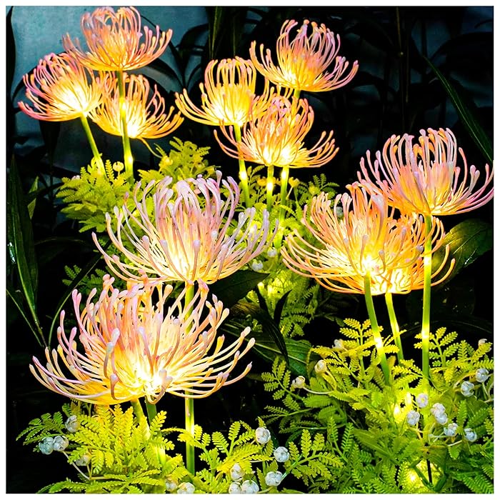 Przytulia Dom | Lampa Dekoracyjna LED Kwiaty Fairy 75 cm – Ozdobna Lampa Stołowa/Stojąca ze Stali Nierdzewnej