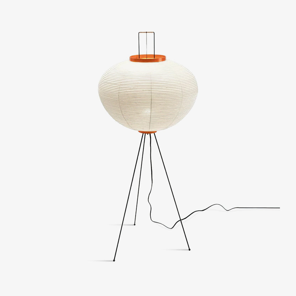 Przytulia Dom | Lampa Podłogowa z Papieru Ryżowego E27 – Designerska Lampa Stojąca Styl Japandi