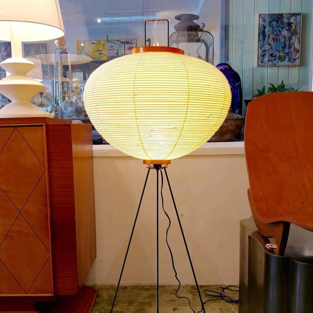 Przytulia Dom | Lampa Podłogowa z Papieru Ryżowego E27 – Designerska Lampa Stojąca Styl Japandi