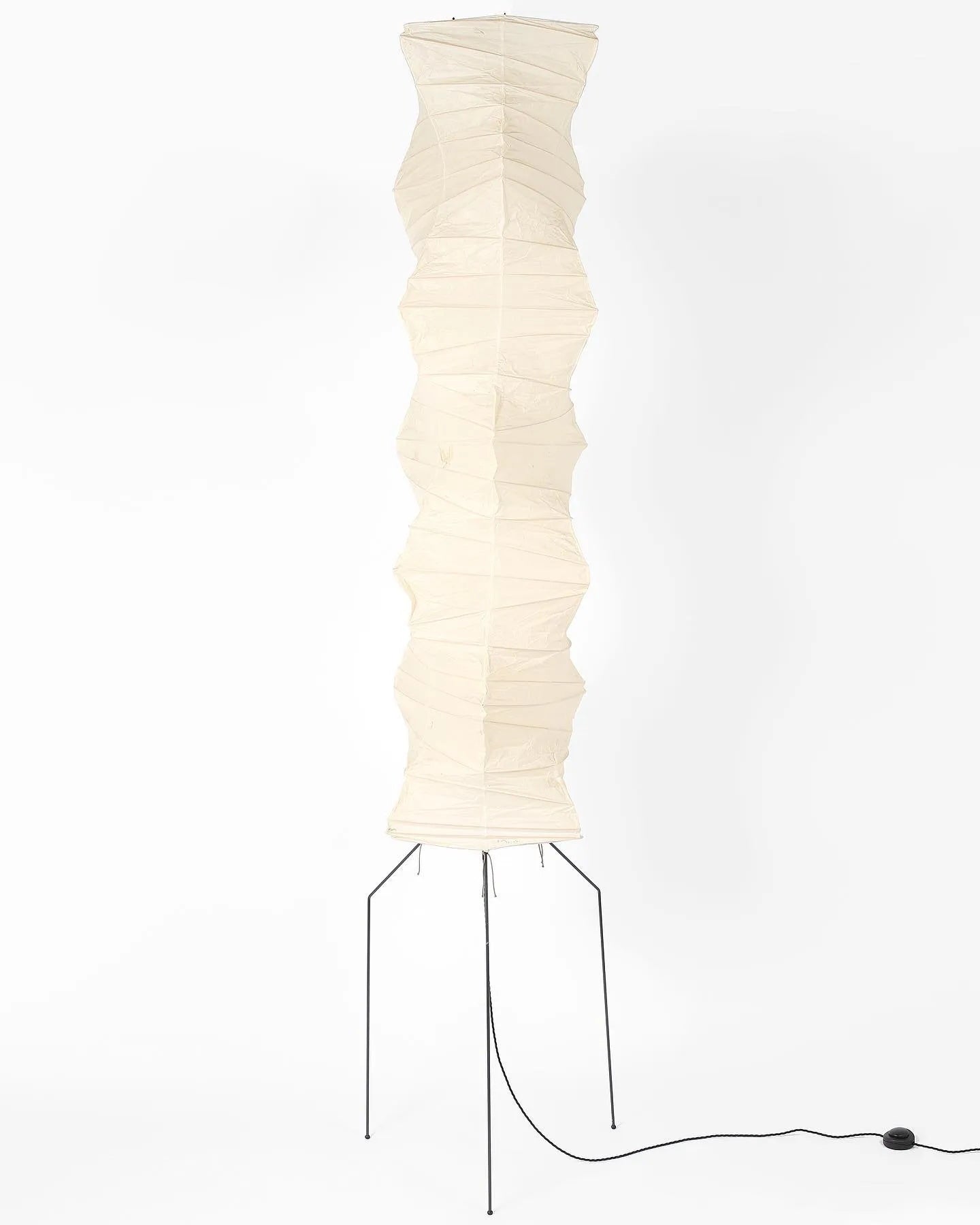 Przytulia Dom | Lampa Podłogowa z Papieru Ryżowego E27 – Designerska Lampa Stojąca Styl Japandi