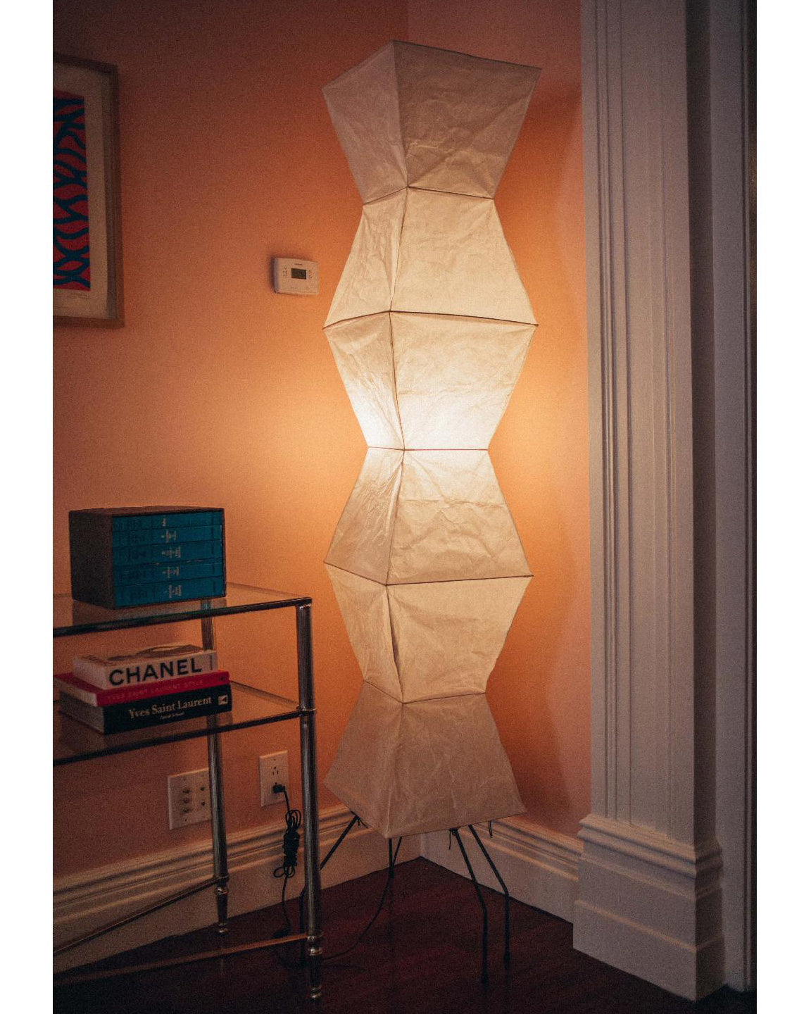 Przytulia Dom | Lampa Podłogowa z Papieru Ryżowego E27 – Designerska Lampa Stojąca Styl Japandi