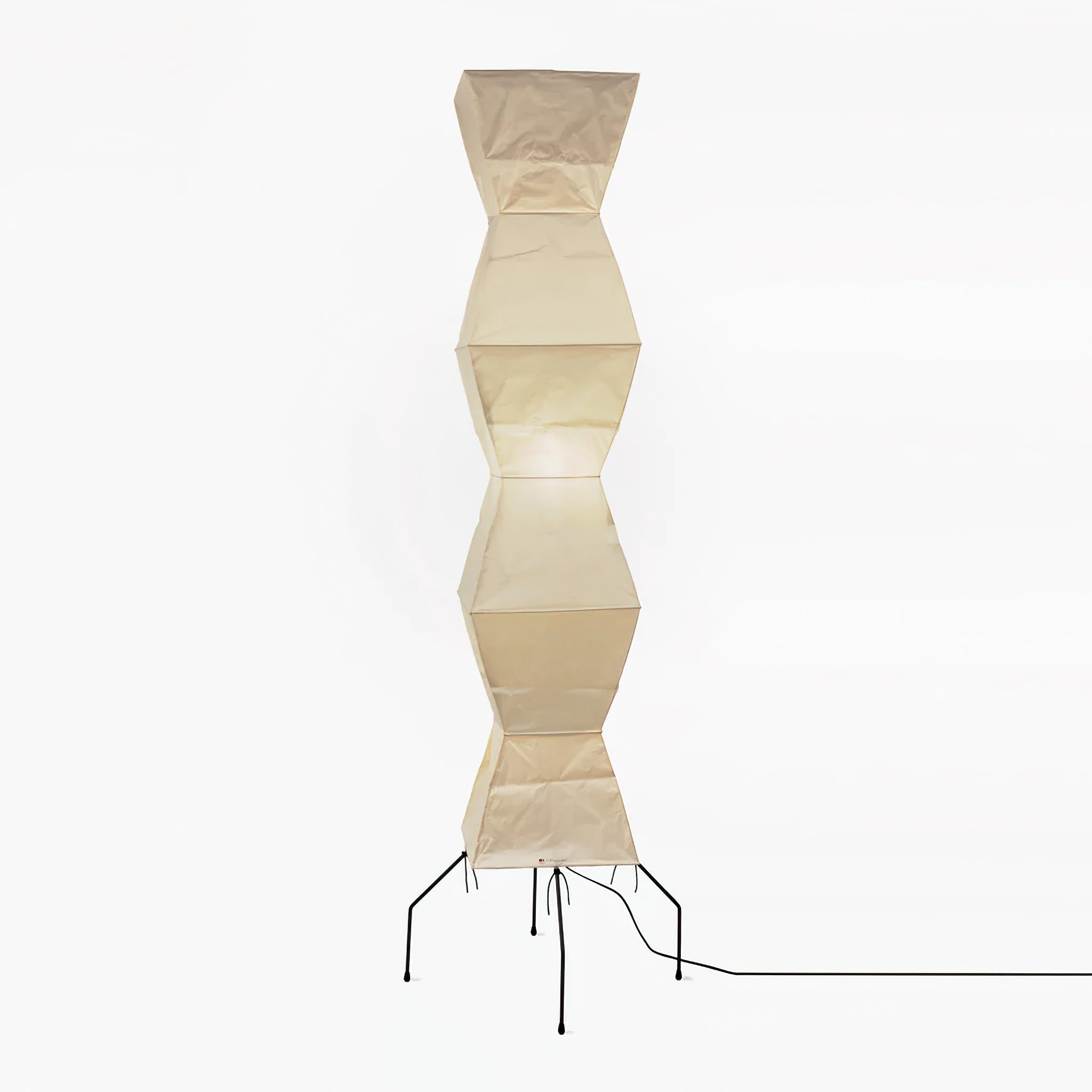 Przytulia Dom | Lampa Podłogowa z Papieru Ryżowego E27 – Designerska Lampa Stojąca Styl Japandi