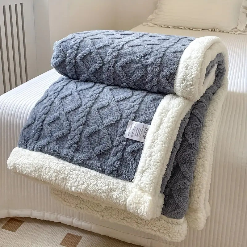 Przytulia Dom | CozySherpa Koc Sherpa Fleece – Miękki Koc do Salonu na Sofę i Łóżko