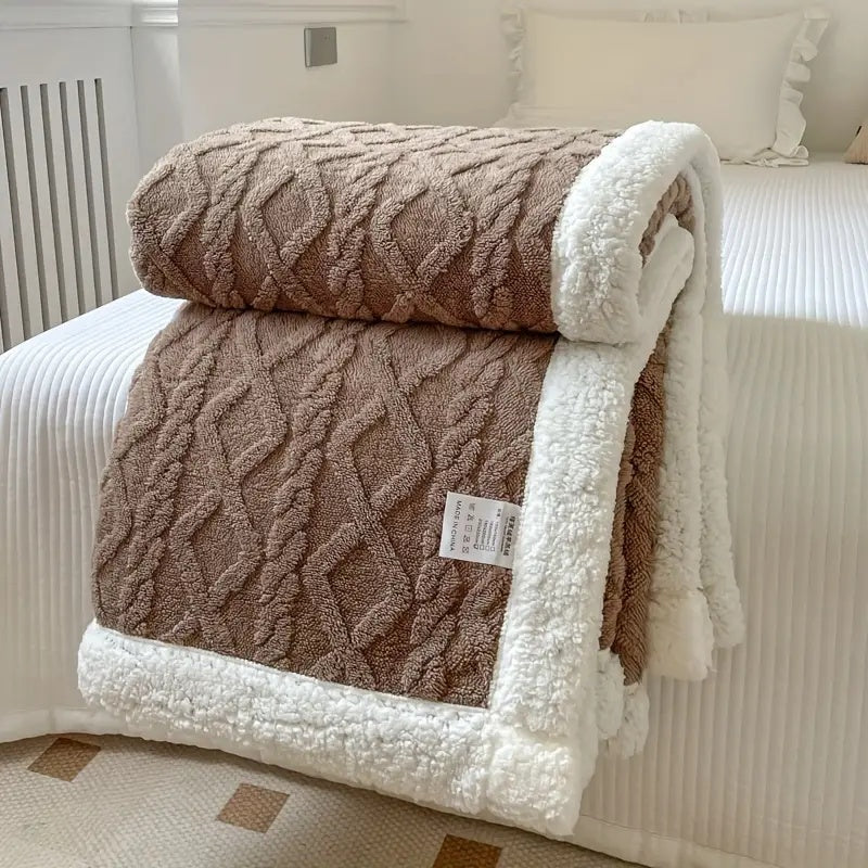 Przytulia Dom | CozySherpa Koc Sherpa Fleece – Miękki Koc do Salonu na Sofę i Łóżko