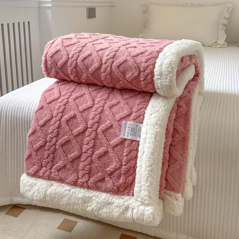 Przytulia Dom | CozySherpa Koc Sherpa Fleece – Miękki Koc do Salonu na Sofę i Łóżko
