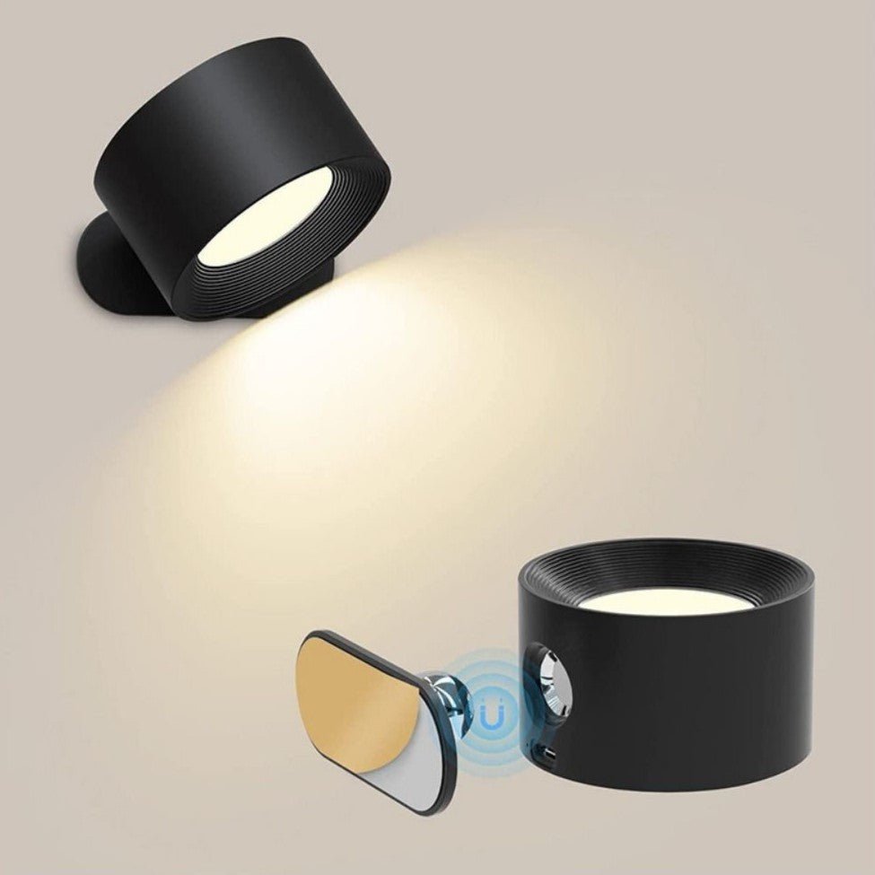 Przytulia Dom | Bezprzewodowa Lampa Ścienna LED – Regulowana 360° Lampka Dimmable USB