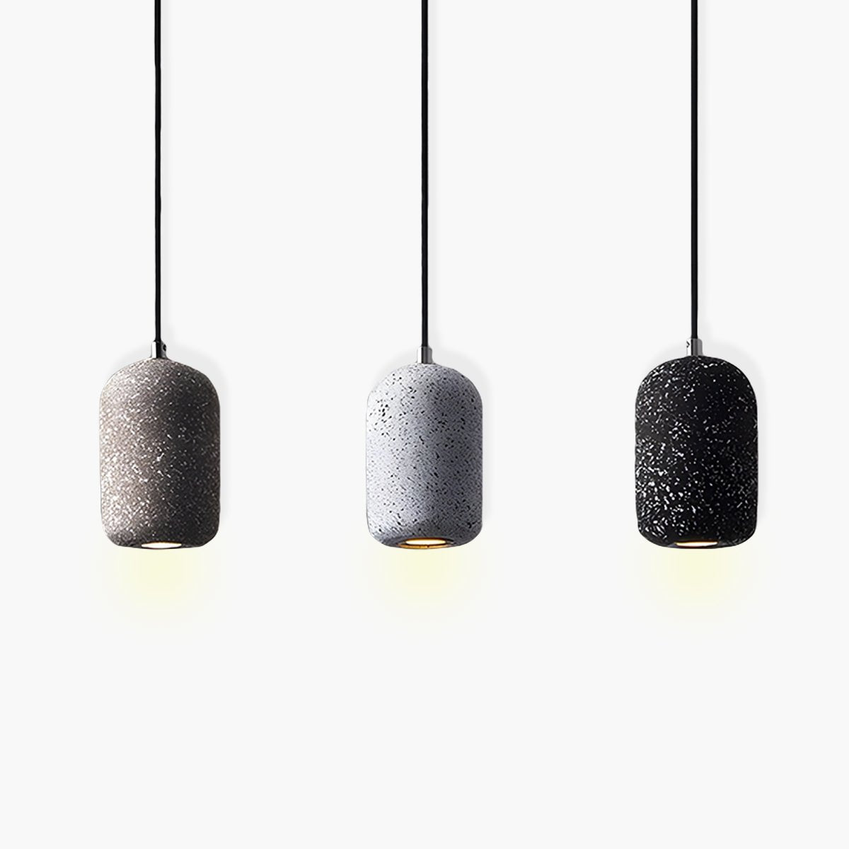 Przytulia Dom | Lampa Wisząca LED Industrialna – Designerska Lampa Sufitowa Cement/Szkło
