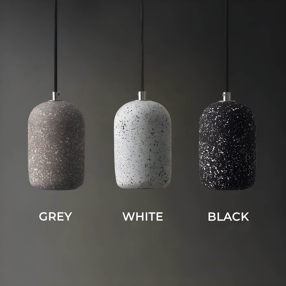 Przytulia Dom | Lampa Wisząca LED Industrialna – Designerska Lampa Sufitowa Cement/Szkło