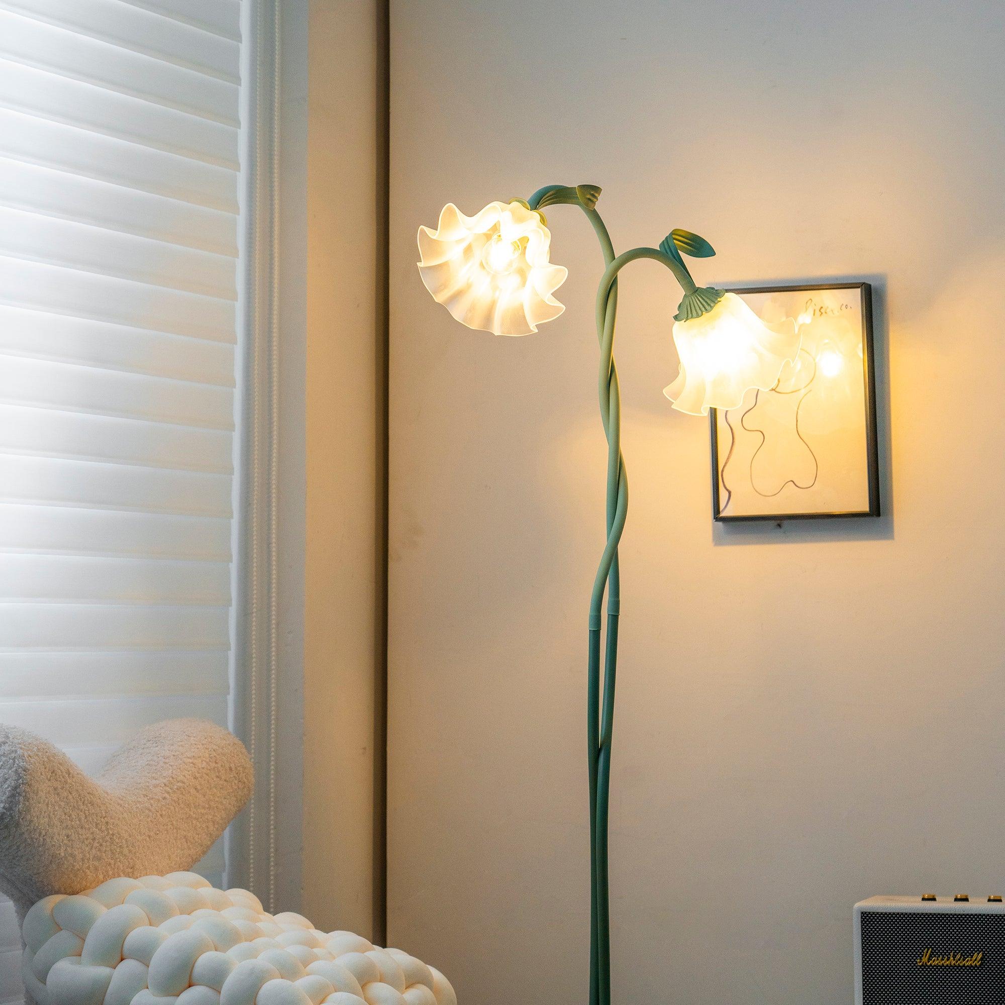 Przytulia Dom | Lampa Podłogowa LED E27 – Designerska Lampa Stojąca Kwiaty (2/3 Punkty)