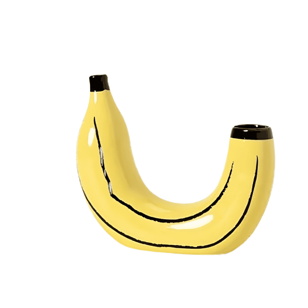 Przytulia Dom | Dekoracyjny Wazon w Kształcie Banana – Nowoczesny Wazon Dekoracyjny 21 cm
