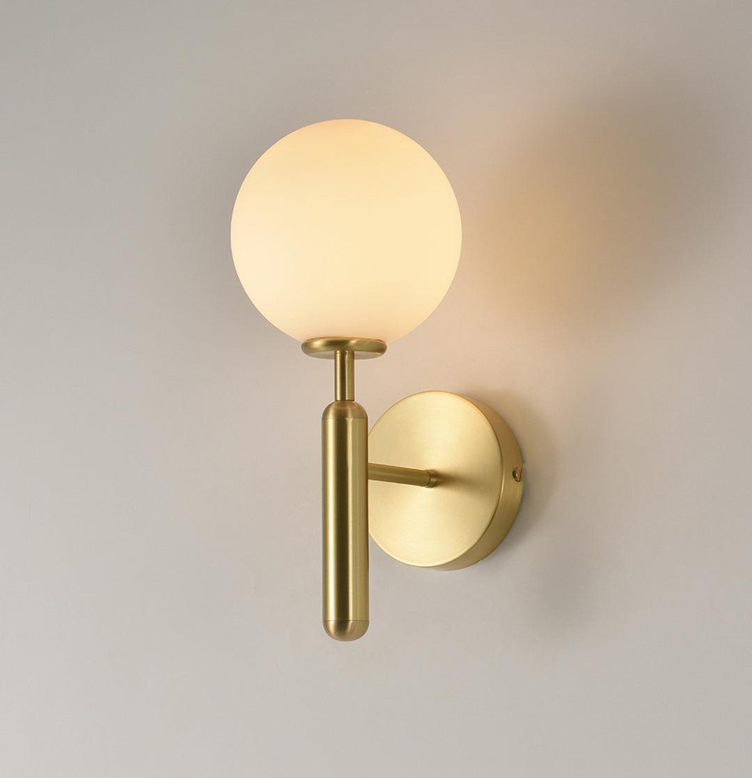 Przytulia Dom | Lampa Ścienna E14 – Skandynawska Lampa Ścienna Mosiądz i Szkło