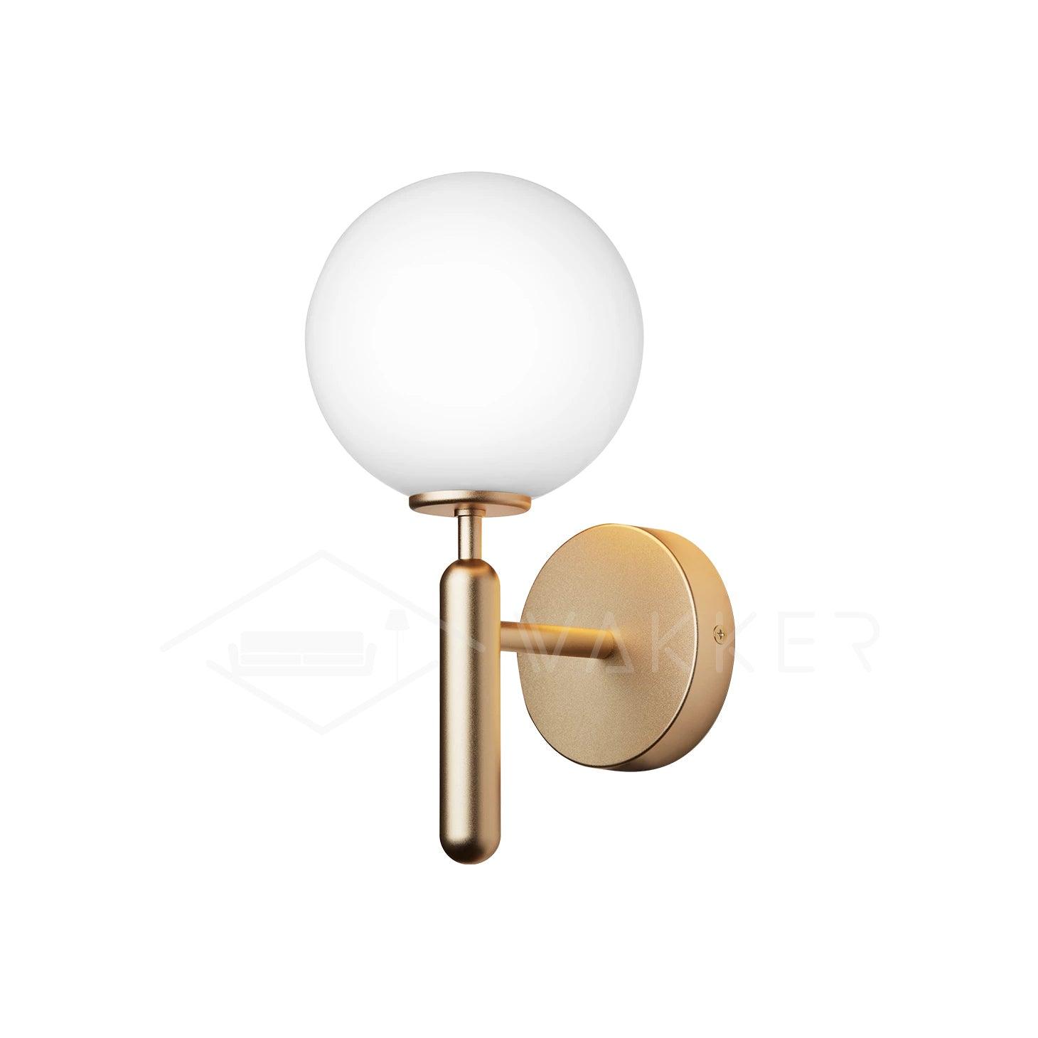 Przytulia Dom | Lampa Ścienna E14 – Skandynawska Lampa Ścienna Mosiądz i Szkło