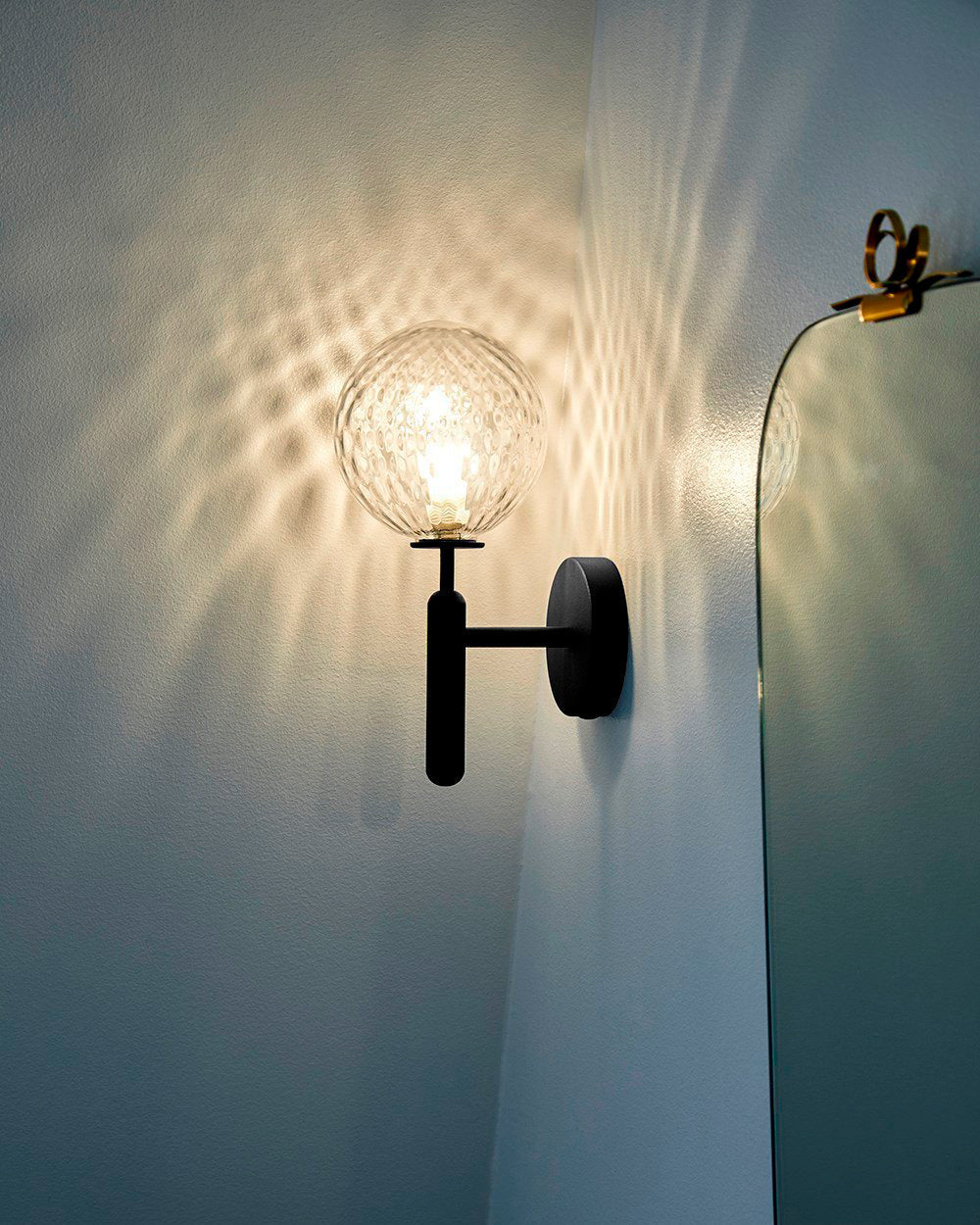 Przytulia Dom | Lampa Ścienna E14 – Skandynawska Lampa Ścienna Mosiądz i Szkło