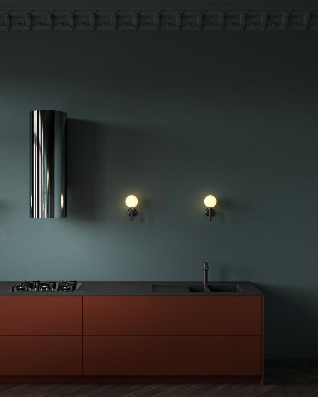 Przytulia Dom | Lampa Ścienna E14 – Skandynawska Lampa Ścienna Mosiądz i Szkło