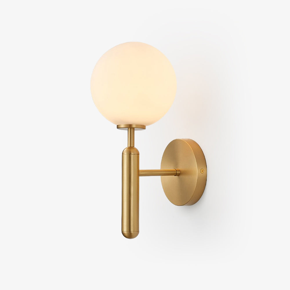 Przytulia Dom | Lampa Ścienna E14 – Skandynawska Lampa Ścienna Mosiądz i Szkło