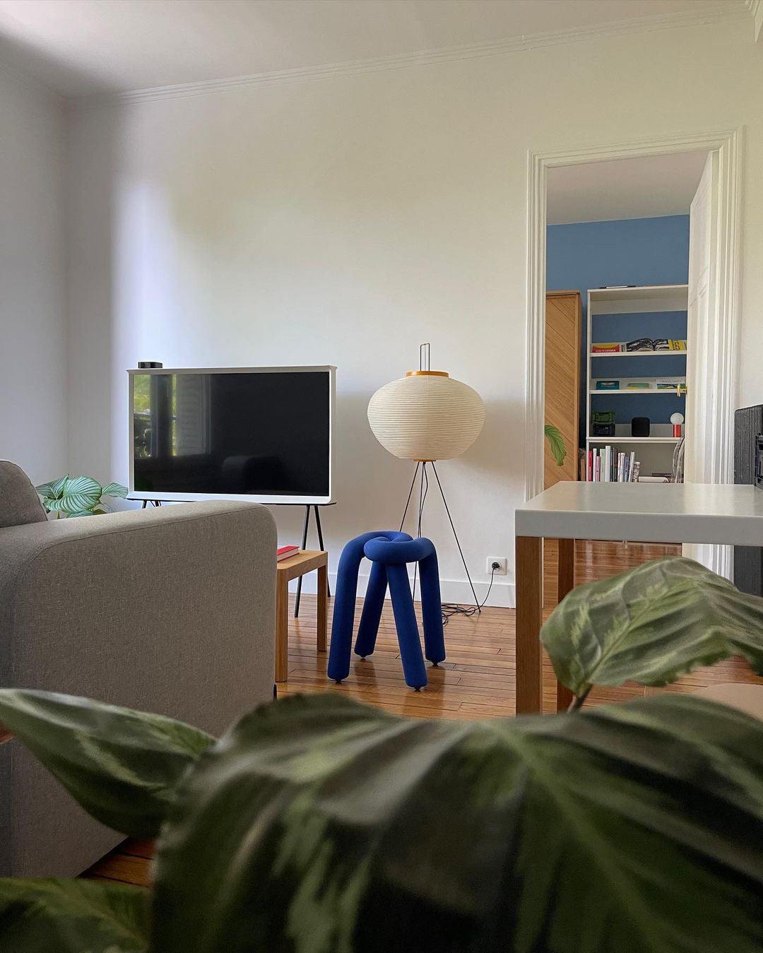 Przytulia Dom | Lampa Podłogowa z Papieru Ryżowego E27 – Designerska Lampa Stojąca Styl Japandi