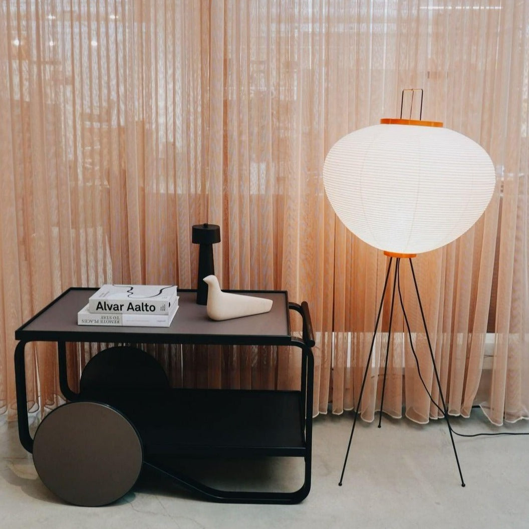 Przytulia Dom | Lampa Podłogowa z Papieru Ryżowego E27 – Designerska Lampa Stojąca Styl Japandi