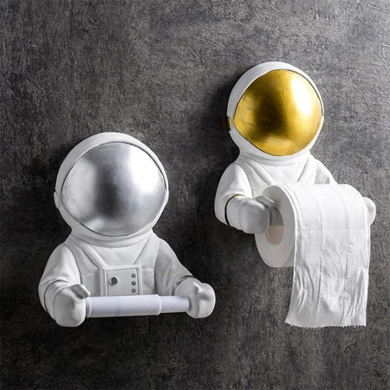 Przytulia Dom | Uchwyt na Papier Toaletowy Astronauta – Dekoracyjny Wieszak Łazienkowy