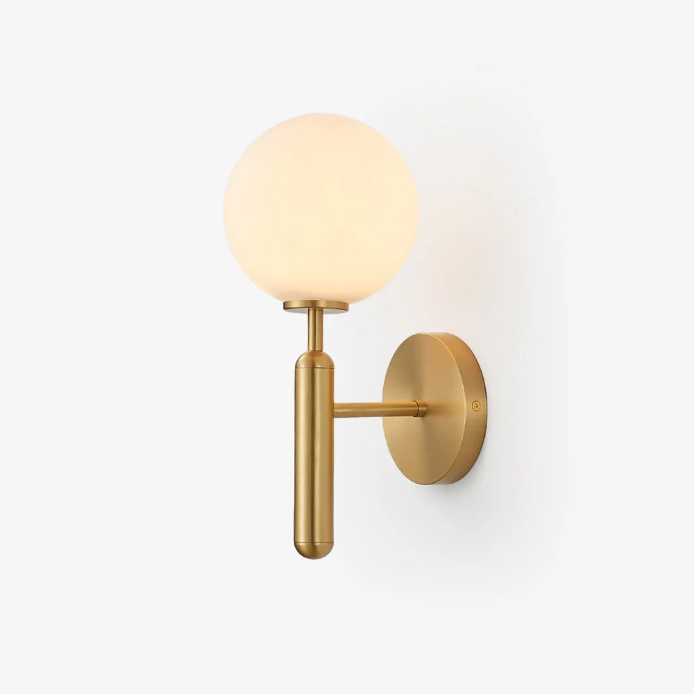 Przytulia Dom | Lampa Ścienna E14 – Skandynawska Lampa Ścienna Mosiądz i Szkło